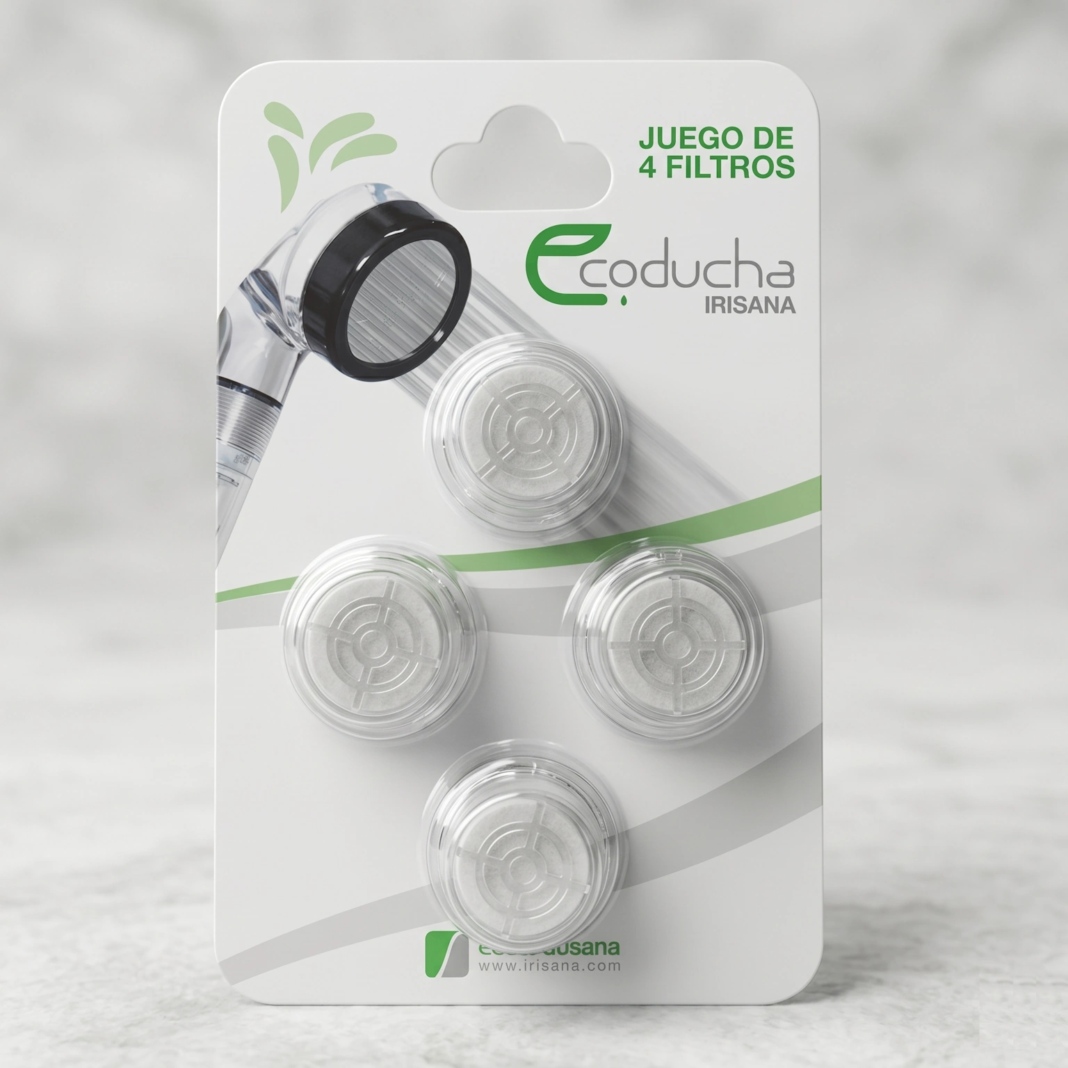 Filtro de Partículas Ecoducha Irisana - Blíster 4 uds.