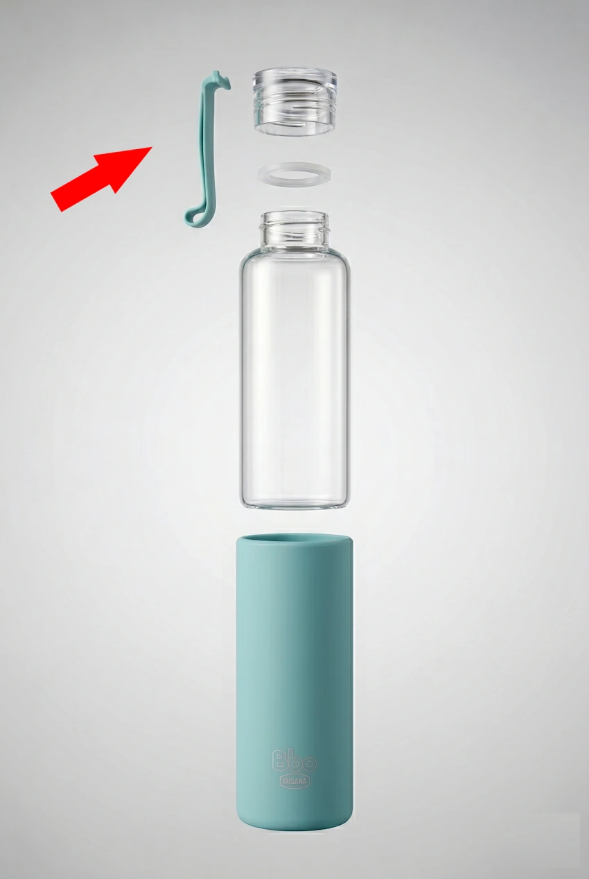 Asa de silicona azul de repuesto para botella Bbo4 y Bbo4 Mini Irisana