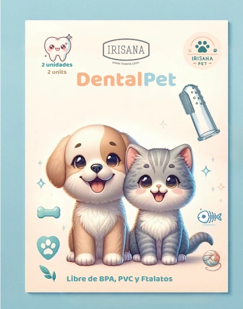 DentalPet Irisana - Cepillo Dental de Silicona para Mascotas (2 ud.)