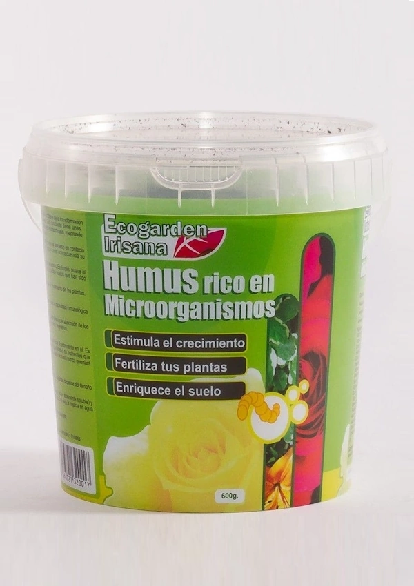 Humus de Lombriz Ecogarden Irisana 600 gr. - Fertilizante Orgánico